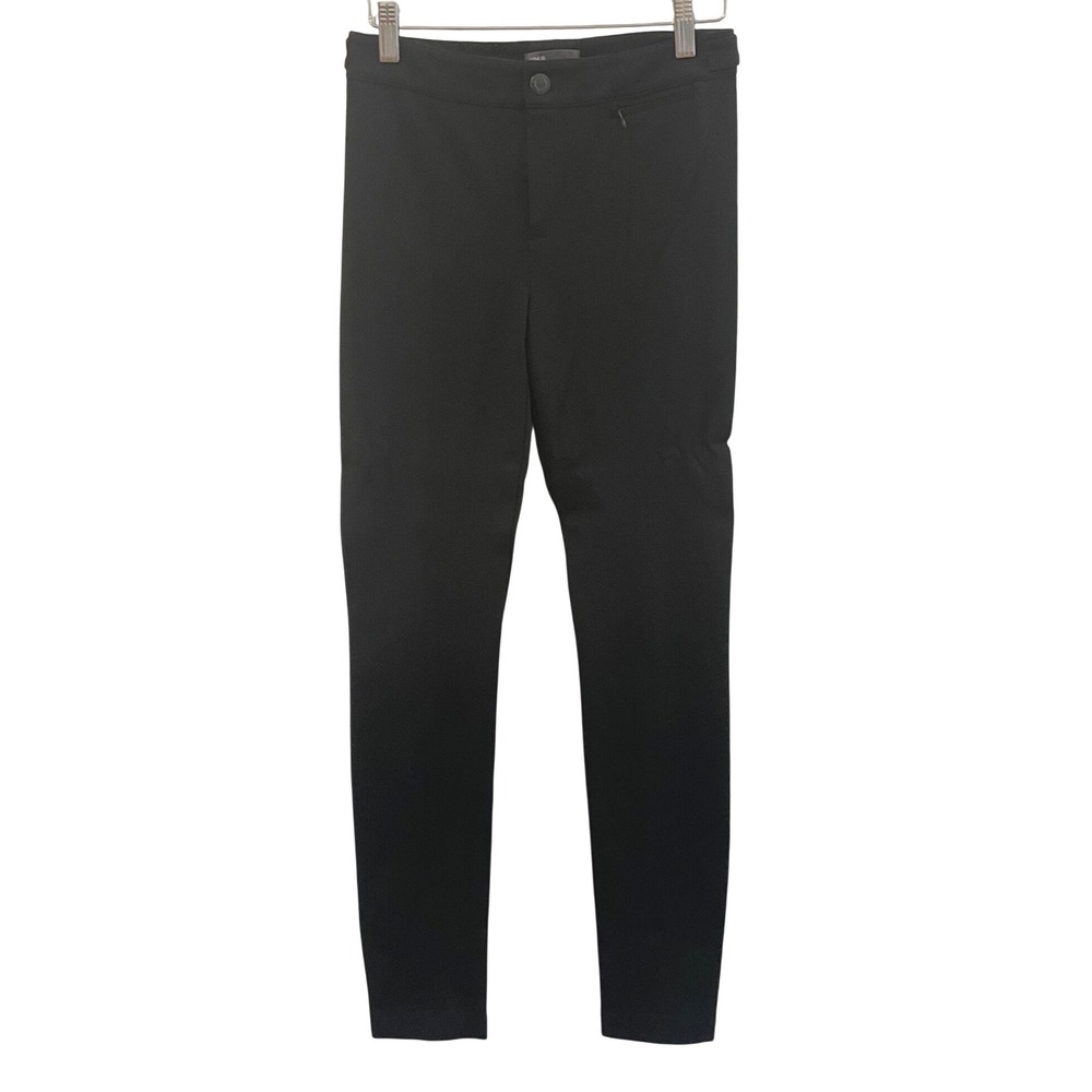 Vince Womens Black Equestrian Skinny Pants Italian Fabric Riding Trousers Size 4